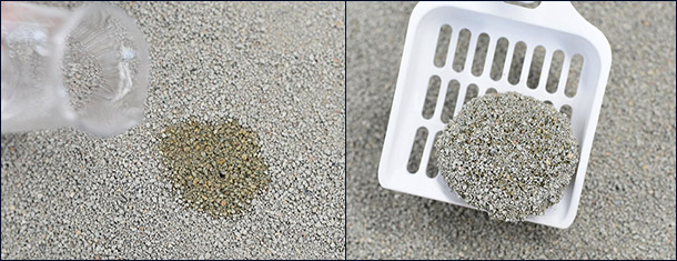 Убрать комок, а не менять весь лоток Комкующийся наполнитель для кошачьего туалета