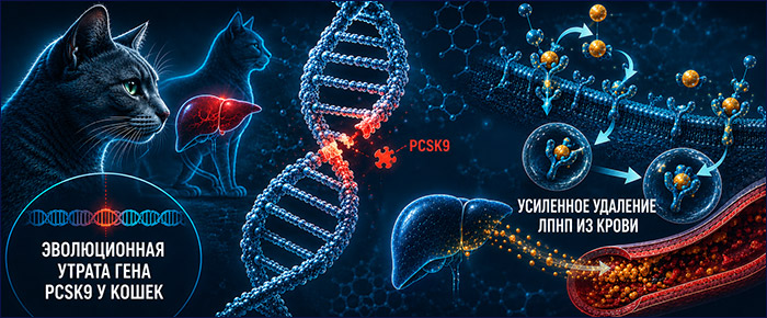Миллионы лет без гена PCSK9 Холестерин у кошек
